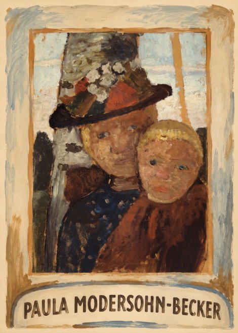 Paula Modersohn-Becker Mother and Child with Hat No3 - Affiche