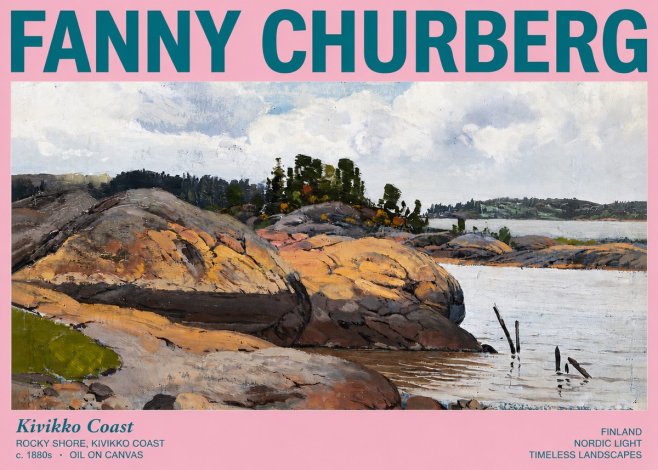 Fanny Churberg Rocky Shore · Kivikko Coast No3 - Affiche