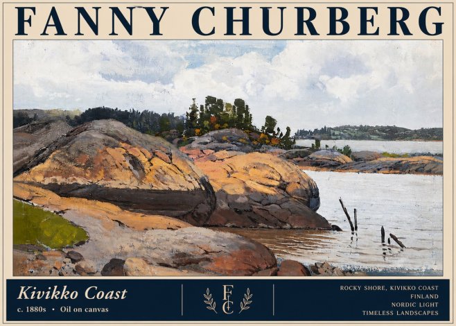 Fanny Churberg Rocky Shore · Kivikko Coast No4 - Affiche