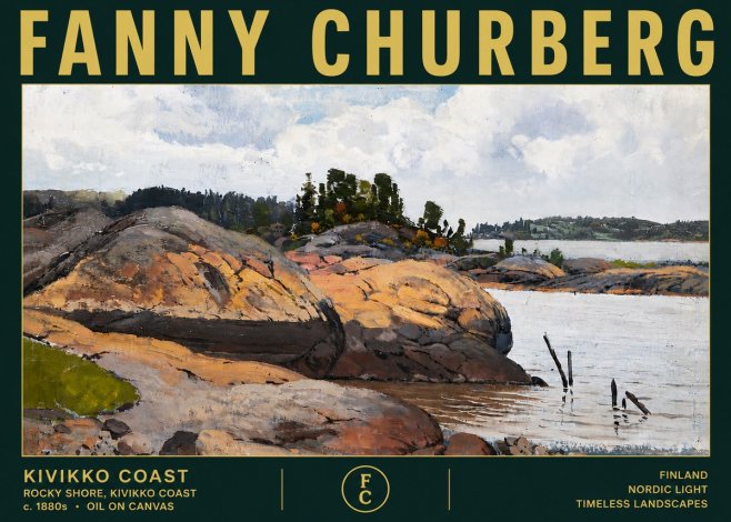 Fanny Churberg Rocky Shore · Kivikko Coast No5 - Affiche