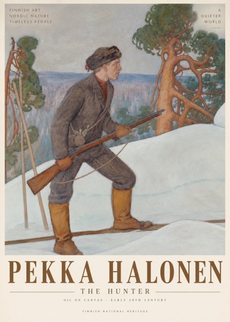 Pekka Halonen The Hunter No4 - Affiche