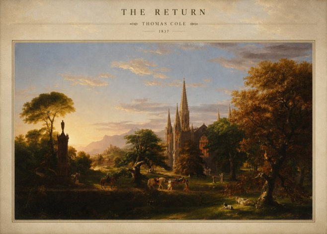 Thomas Cole The Return III No3 - Affiche