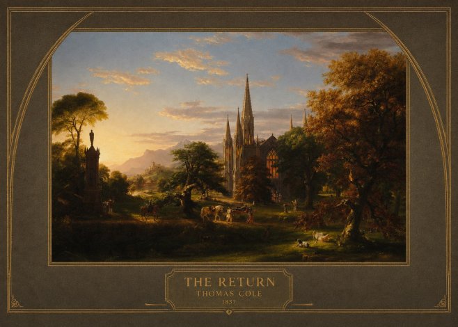Thomas Cole The Return III No4 - Affiche