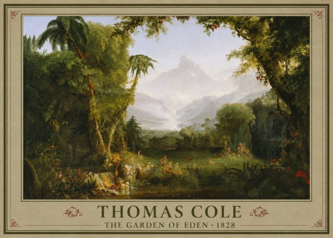 Thomas Cole The Garden of Eden II No1 - Affiche