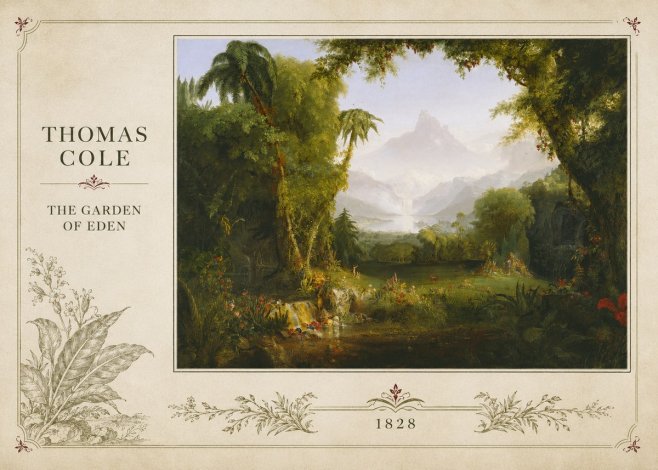 Thomas Cole The Garden of Eden II No2 - Affiche