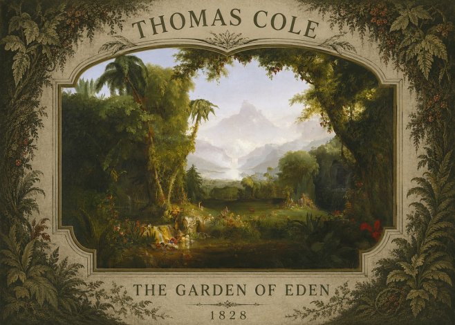 Thomas Cole The Garden of Eden II No5 - Affiche