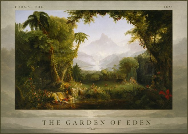 Thomas Cole The Garden of Eden II No6 - Affiche
