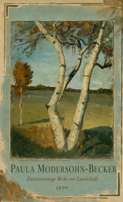 Paula Modersohn-Becker Zweistämmige Birke Vor Landschaft No1 - Affiche