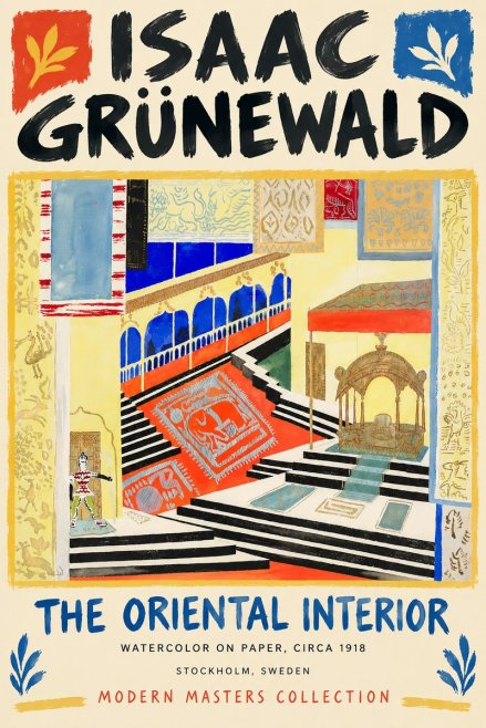Isaac Grünewald The Oriental Interior No5 - Affiche