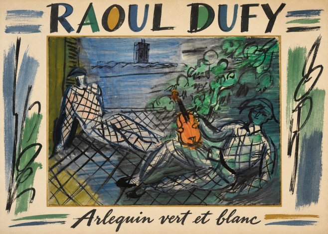 Raoul Dufy Arlequin Vert Et Blanc No1 - Affiche