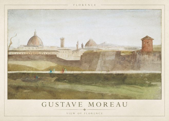 Gustave Moreau View of Florence No2 - Affiche