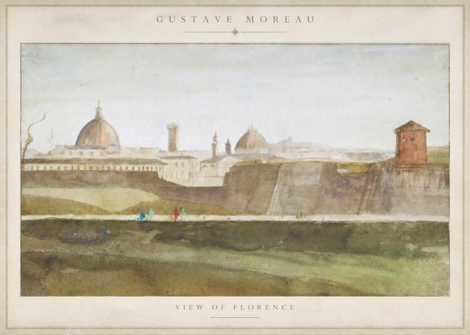 Gustave Moreau View of Florence No5 - Affiche