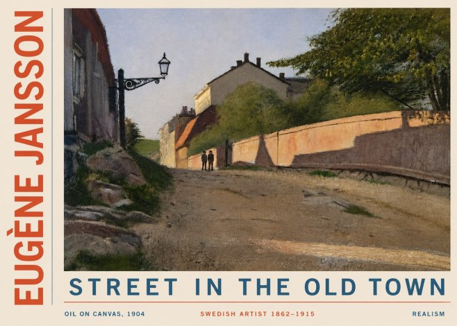 Eugène Jansson Street in the Old Town No4 - Affiche