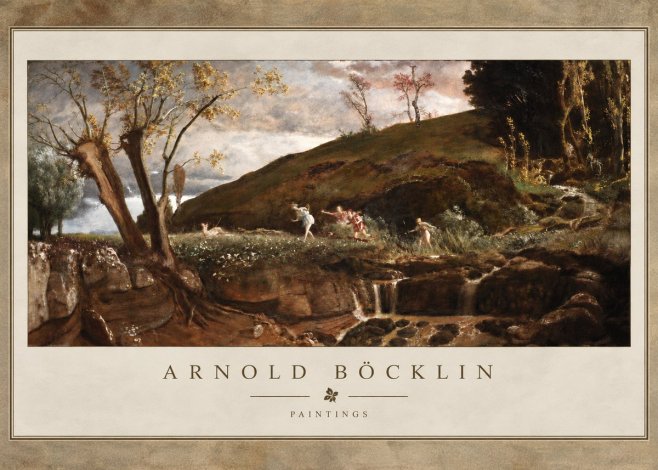 Arnold Böcklin Nymphs and Satyr No4 - Affiche