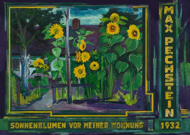 Max Pechstein Sonnenblumen Vor Meiner Wohnung No3 - Affiche