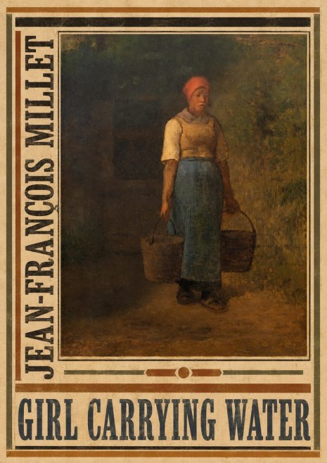 Jean-François Millet Girl Carrying Water No4 - Affiche