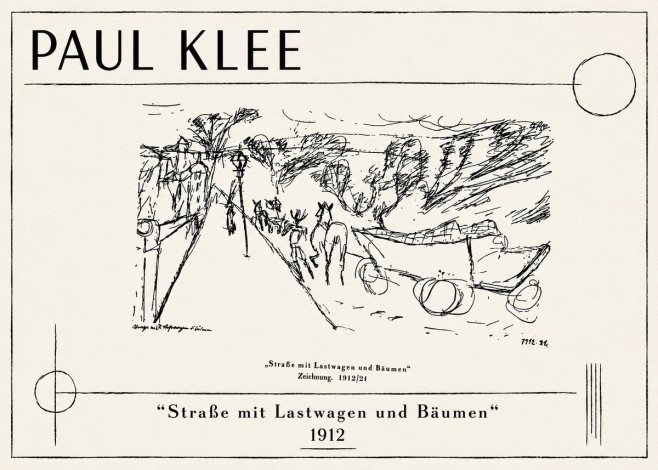 Paul Klee Straße Mit Lastwagen Und Bäumen No1 - Affiche
