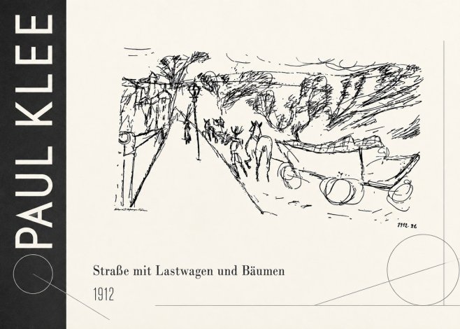 Paul Klee Straße Mit Lastwagen Und Bäumen No3 - Affiche