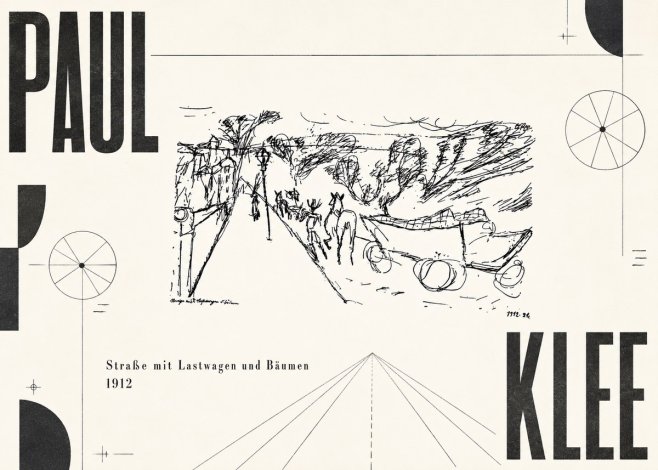 Paul Klee Straße Mit Lastwagen Und Bäumen No6 - Affiche