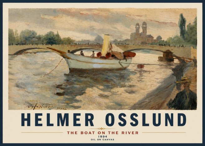 Helmer Osslund The Boat on the River No5 - Affiche