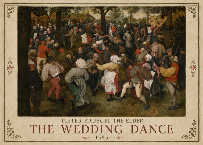 Pieter Bruegel The Wedding Dance II No1 - Affiche