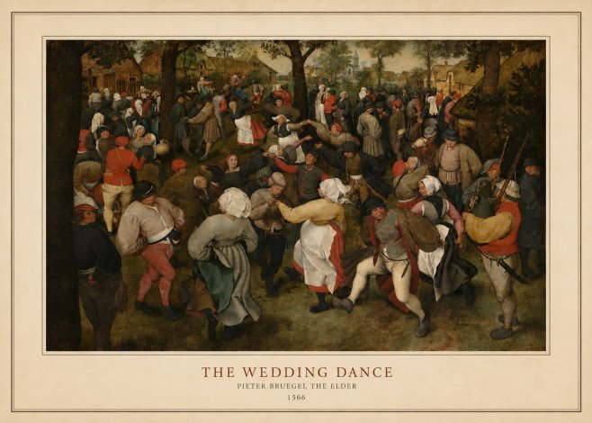 Pieter Bruegel The Wedding Dance II No4 - Affiche