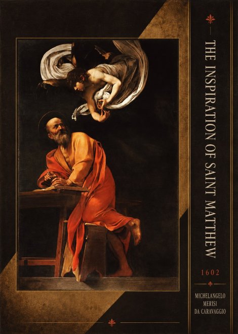 Michelangelo Merisi da Caravaggio The Inspiration of Saint Matthew II No3 - Affiche