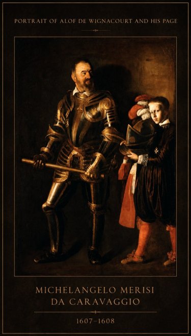 Michelangelo Merisi da Caravaggio Portrait of Alof De Wignacourt and His Page No1 - Affiche