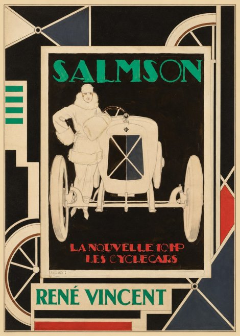 René Vincent Salmson La Nouvelle 10Hp Les Cyclecars No6 - Affiche
