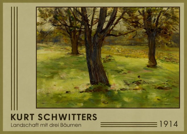 Kurt Schwitters Landschaft Mit Drei Bäumen No1 - Affiche