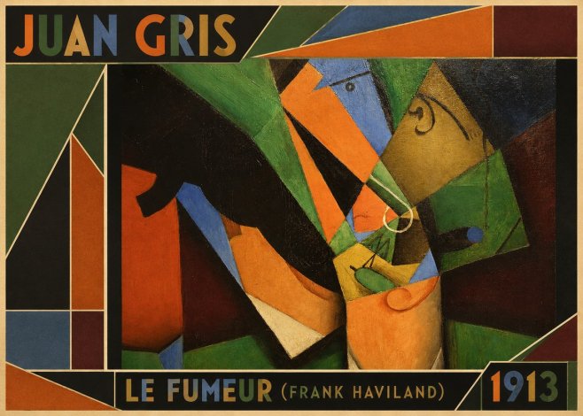 Juan Gris Le Fumeur (Frank Haviland) No1 - Affiche