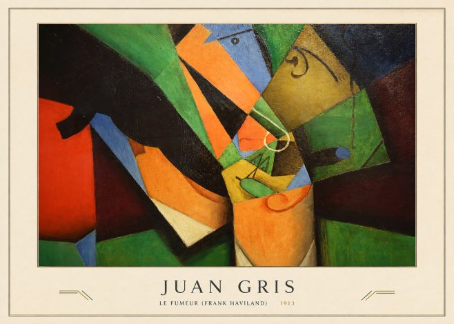 Juan Gris Le Fumeur (Frank Haviland) No3 - Affiche