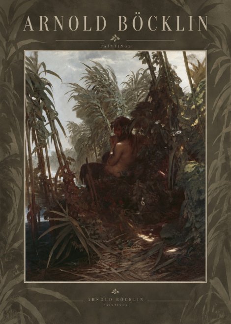 Arnold Böcklin Faun Playing the Panpipes No6 - Affiche