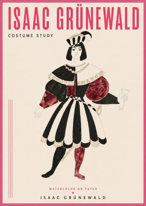 Isaac Grünewald Costume Study VIII No4 - Affiche