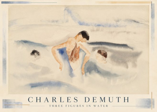 Charles Demuth Three Figures in Water No1 - Affiche