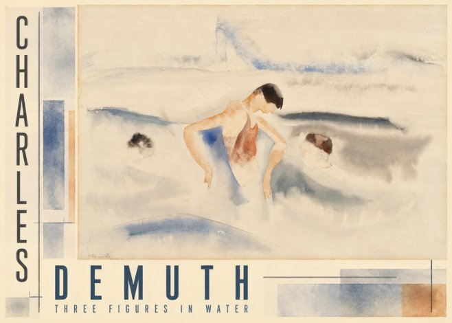 Charles Demuth Three Figures in Water No2 - Affiche