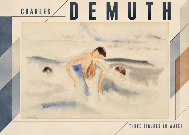 Charles Demuth Three Figures in Water No4 - Affiche