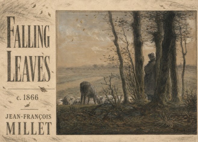 Jean-François Millet Falling Leaves No5 - Affiche