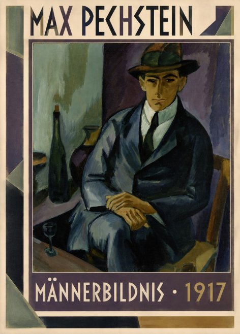 Max Pechstein Männerbildnis • 1917 No1 - Affiche