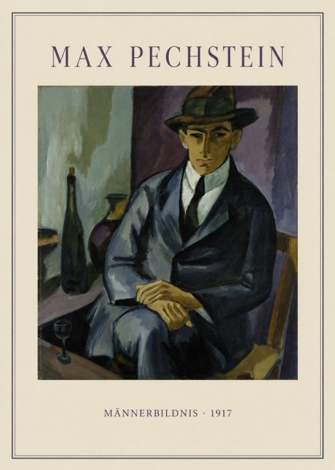 Max Pechstein Männerbildnis • 1917 No4 - Affiche
