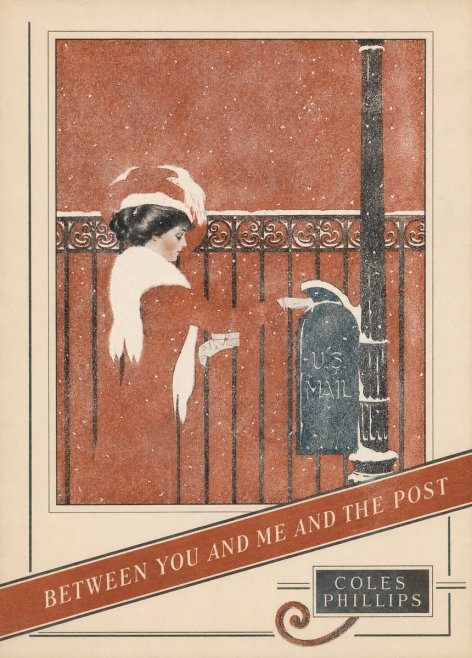 Coles Phillips Between You and Me and the Post No4 - Affiche