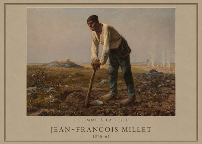 Jean-François Millet L'homme À La Houe No1 - Affiche
