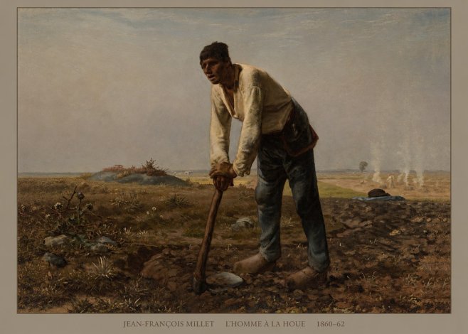 Jean-François Millet L'homme À La Houe No4 - Affiche