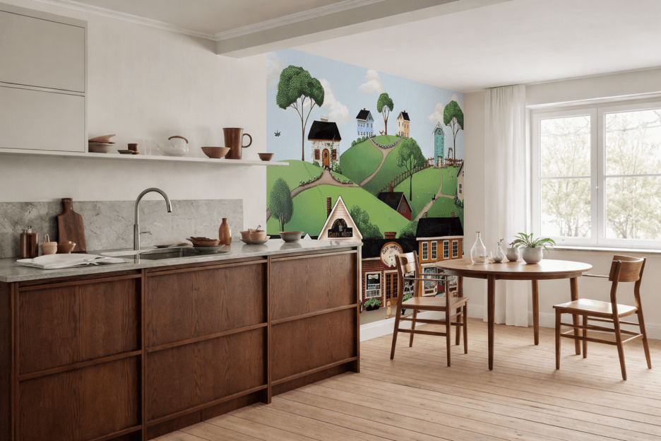 Whimsical Village Scene