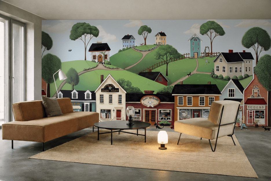 Whimsical Village Scene