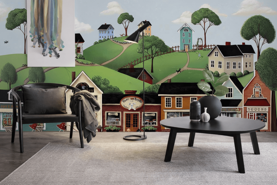 Whimsical Village Scene