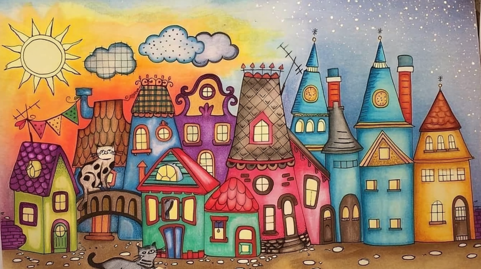 Whimsical Village Vista Ii