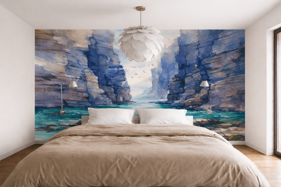 Sculpted Cliffside Waves