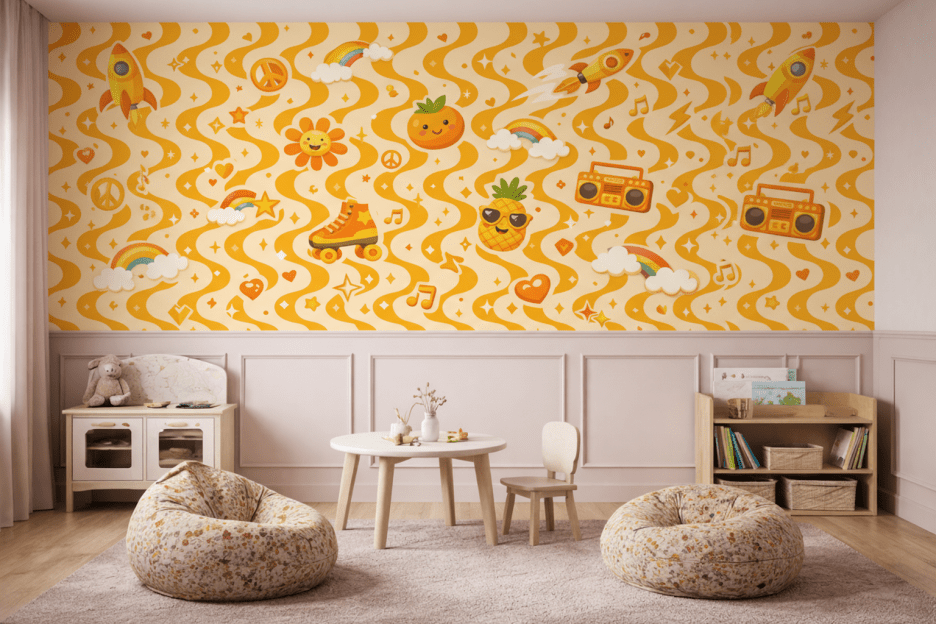 Whimsical Retro Mural