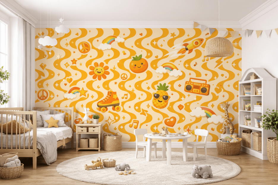 Whimsical Retro Mural